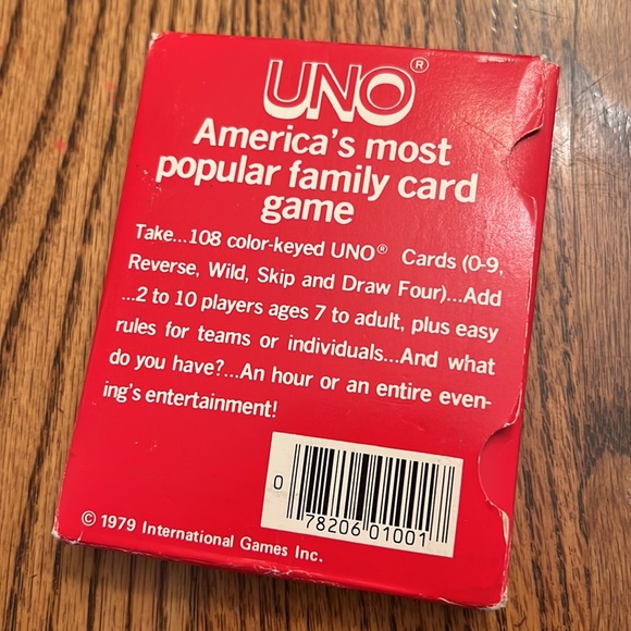 RARE 1979 70s Uno Cards Game Original Vintage - Picture 2 of 4